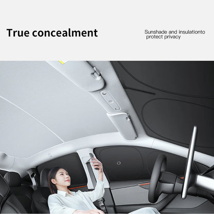 Tesla Model 3/Y Highland Juniper 2026 Side Window Sunshade with Suction Cups – Car Sun Protection Cloth Cover Accessory
