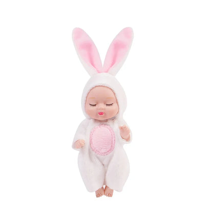 Reborn Baby Doll Kit - 6PCS Mini Sleeping Princess Doll Set with Clothes and Accessories for Kids Gift