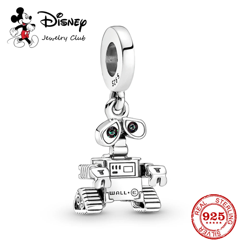 New 925 Sterling Silver Mickey Minnie Vinnie Charm – Beaded Fit for Original Pendant Bracelet, DIY Ladies Jewelry