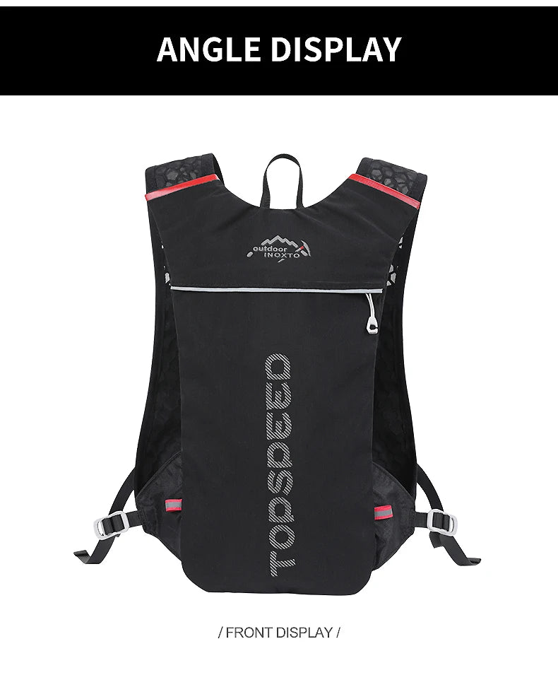 INOXTO 5L Trail Running Backpack - Ultra-Light Hydration Vest for Marathon & Cycling with 1.5L/2L Water Bag