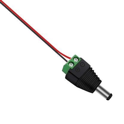 12V DC Power Jack Connectors - 2.1×5.5mm Male and Female Adapter Plugs for CCTV Cameras and LED Strip Lights, 10 Pairs