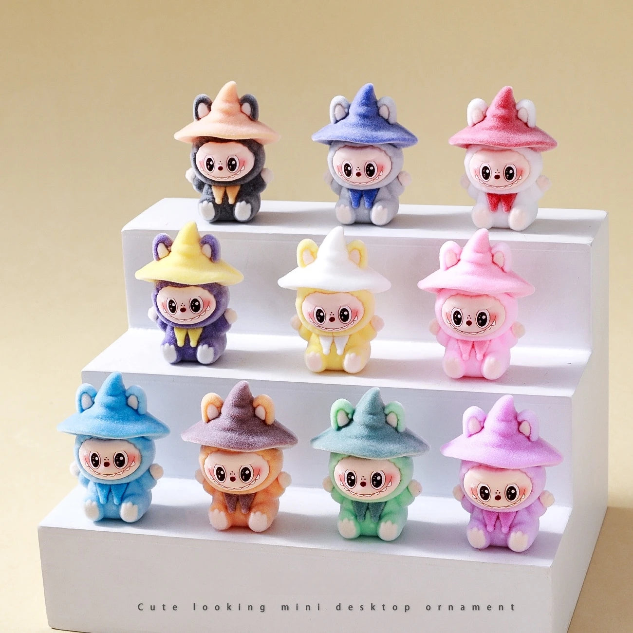 10pcs Babythree Rabbit Anime Flocked Action Figures Decorative Pendant Kawaii Desktop Dolls Toy Gifts
