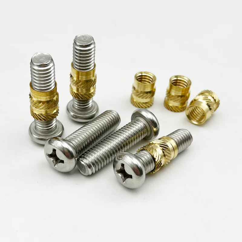 M2 M3 M4 Brass Insert Nuts for Bolt & Screw Implantation – Hot Melt Knurled Thread & Soldering Iron Tip for 3D Printer