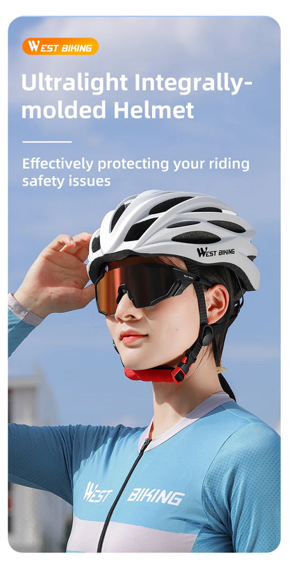 WEST BIKING Ultralight Cycling Helmet - Integrated Molding MTB & Road Bike Helmet for Men & Women