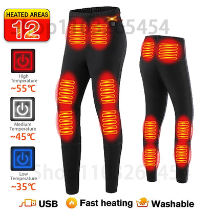 52-Zone USB Heated Winter Underwear for Men & Women – Thermal Electric Heating Jacket and Winter Clothing Accessories