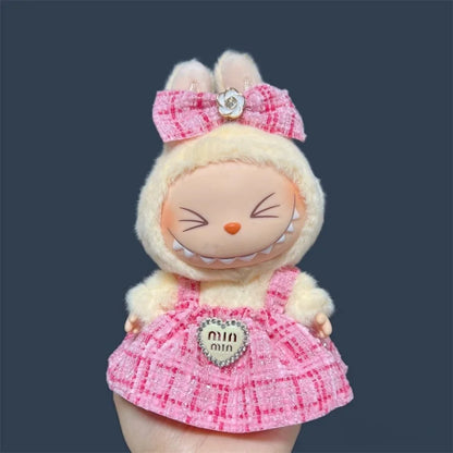 17cm Labubu Plush Doll Skirt — Adorable Skirt Set for DIY Clothes & Accessories Gift
