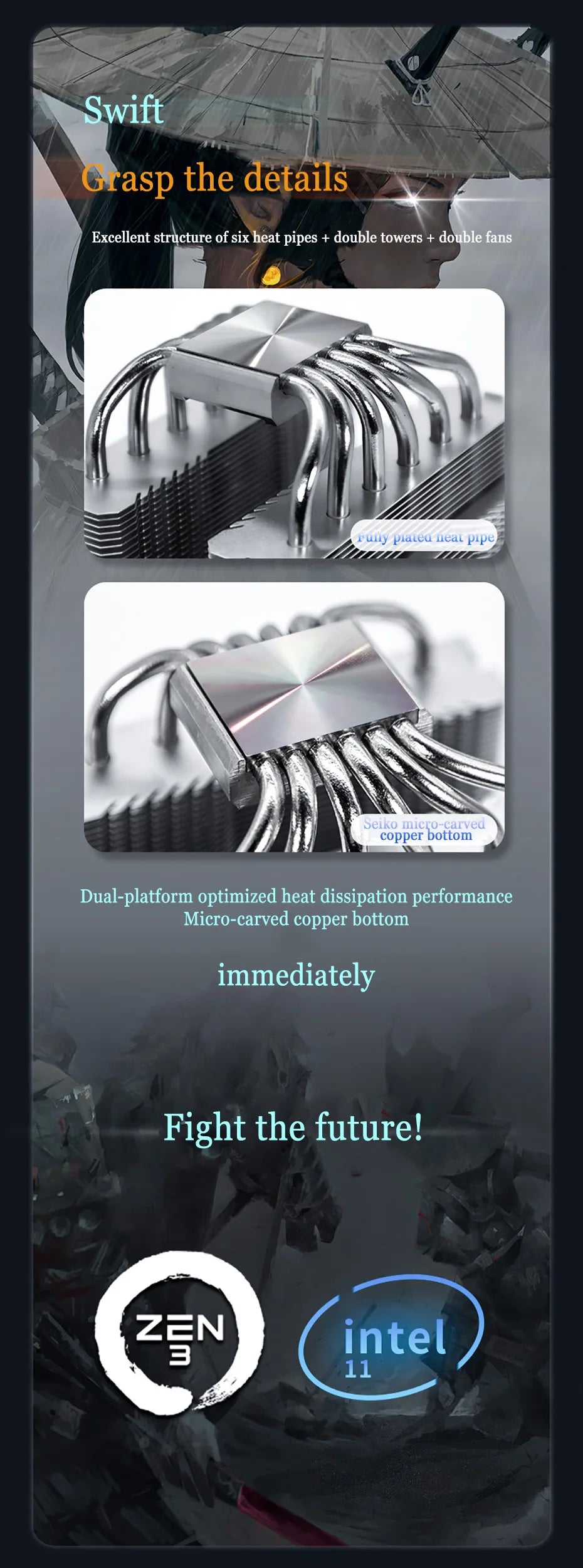 Thermalright PA120 AGHP 3.0 CPU Cooler – 6 Heat Pipes, Dual Tower Radiator, Double Fans, Top Cover, LGA1700 Support