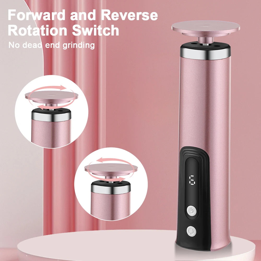 Rechargeable Wireless Electric Foot Callus Remover — Pedicure Tool for Dead Skin & Cuticle Removal (Replacement Sanding Heads)