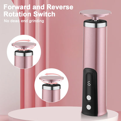 Rechargeable Wireless Electric Foot Callus Remover — Pedicure Tool for Dead Skin & Cuticle Removal (Replacement Sanding Heads)