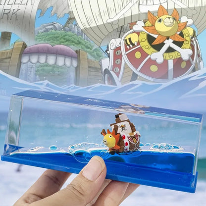 Going Merry Floating Ship Figure - Liquid Drift Boat Decor Inspired by Thousand Sunny for Home Display & Gifts