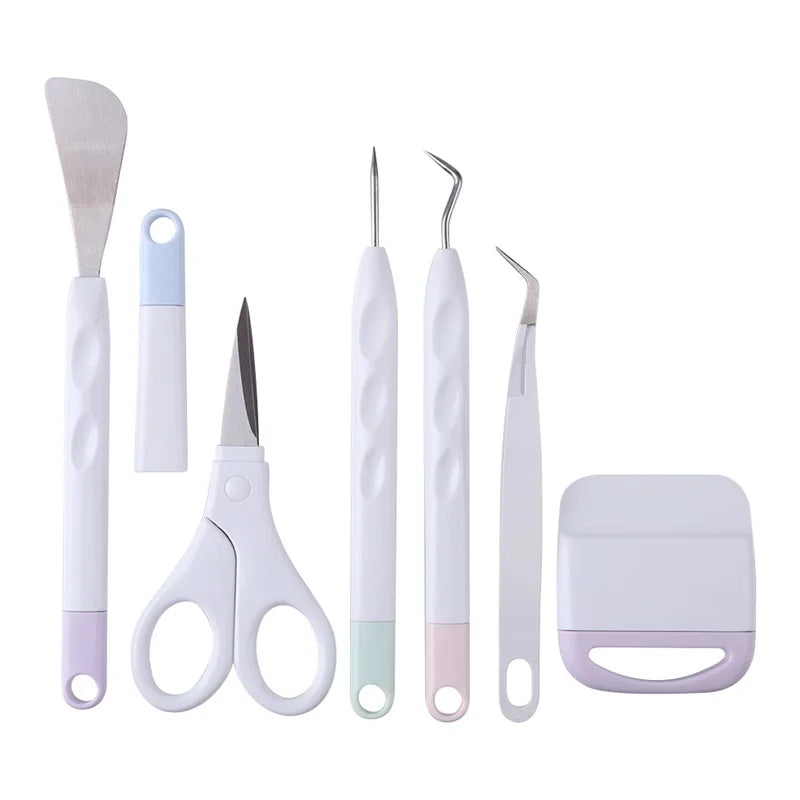 6pcs Craft Vinyl Weeding Tool Set – DIY Scrapbook & Silhouette Carving Tools for Cricut Maker