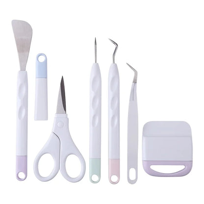 6pcs Craft Vinyl Weeding Tool Set – DIY Scrapbook & Silhouette Carving Tools for Cricut Maker
