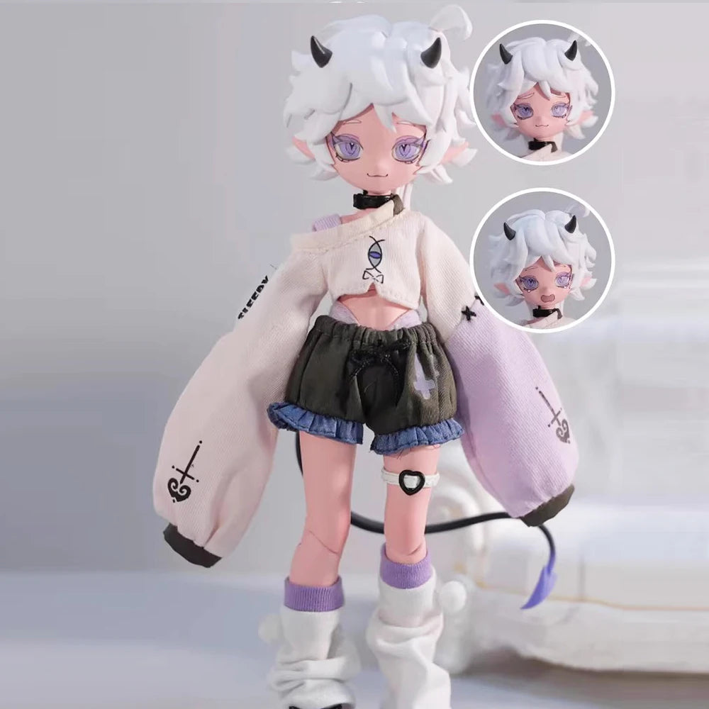Genuine Devil's Horns Blind Box — 1/8 Movable Doll Ornament, Trendy Collectible Toy for Kids & Gift