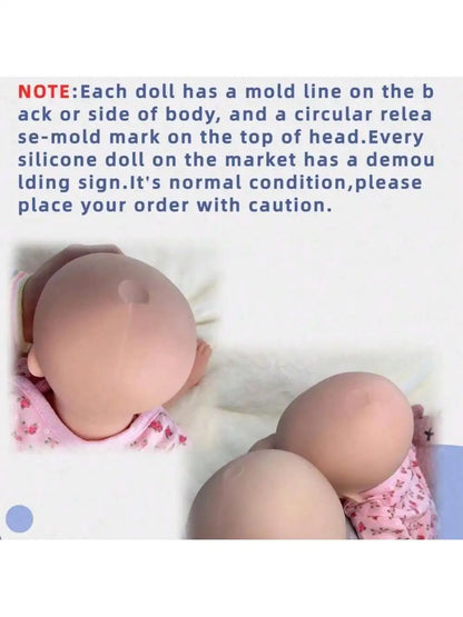 13-Inch Loulou Reborn Baby Doll – Handmade Silicone Newborn Girl or Boy with Soft Touch and Openable Mouth