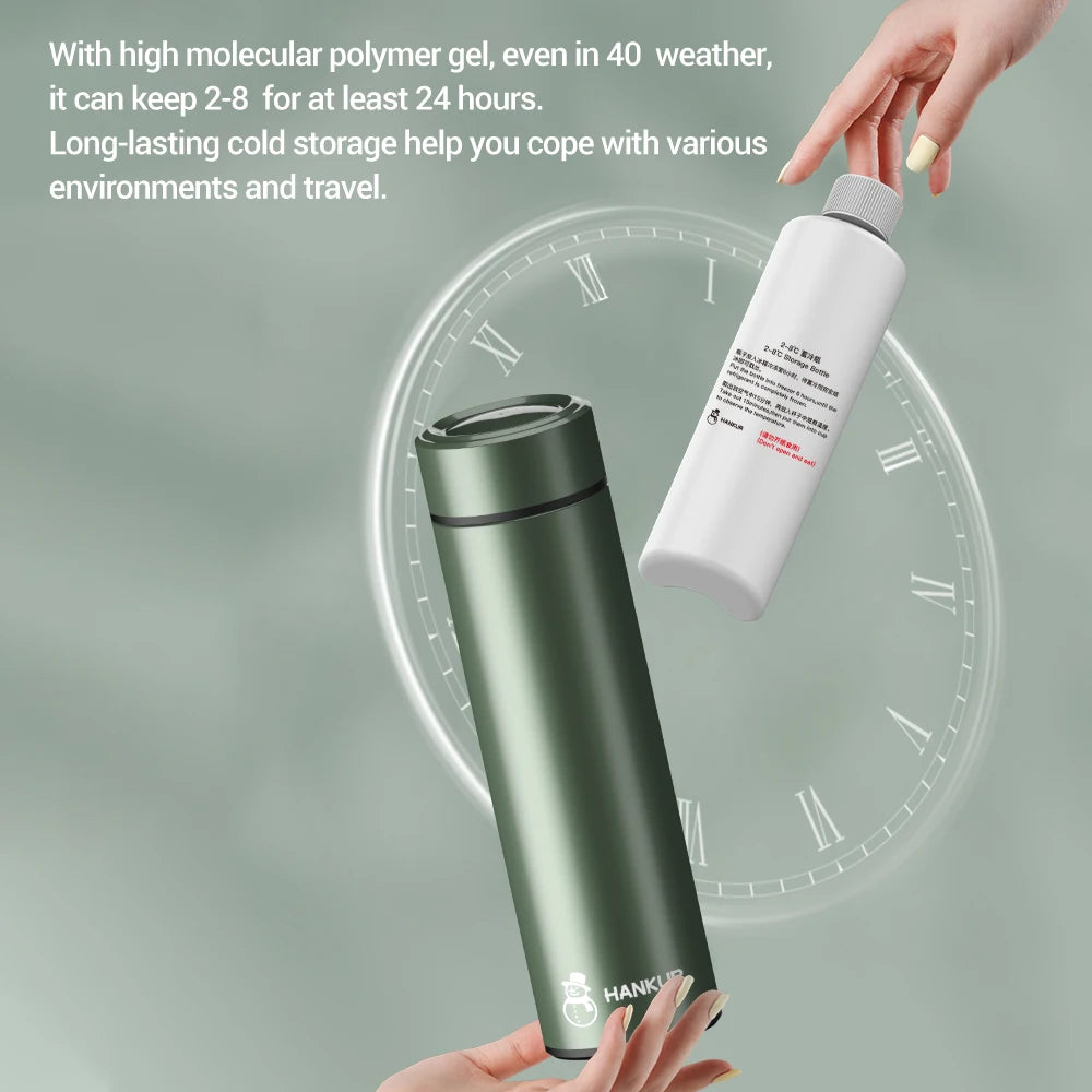 Portable Insulin Cooler Bottle – 36hrs Cooling Insulin Refrigerated Cup, Small Medicine Refrigerator for Drug Storage