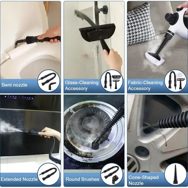 KOITAT Handheld Steam Cleaner – Multipurpose Portable Steamer for Home with 10-Piece Accessory Kit