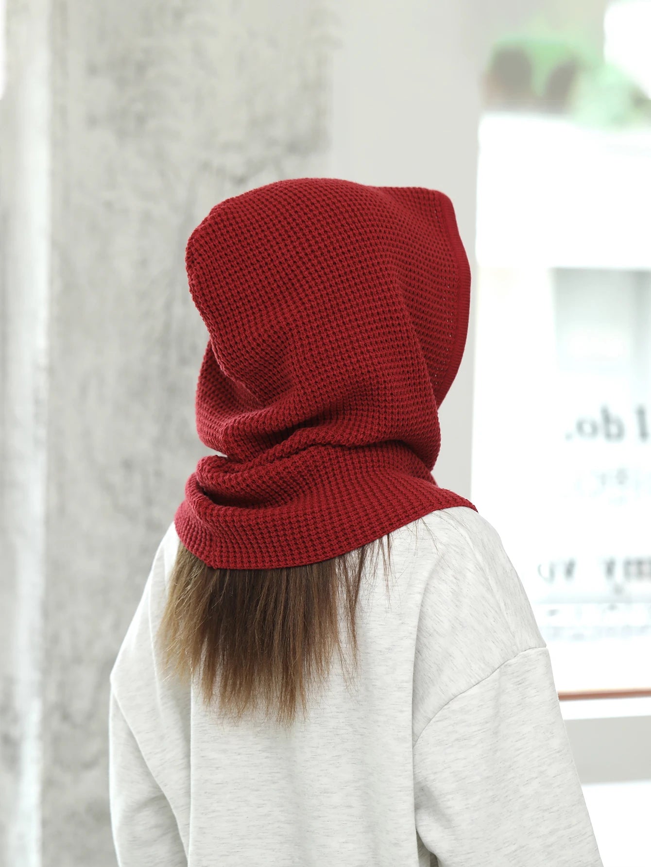 Women’s Winter Beanie Hat with Knit Balaclava – Neck Warmer & Ski Snow Scarf