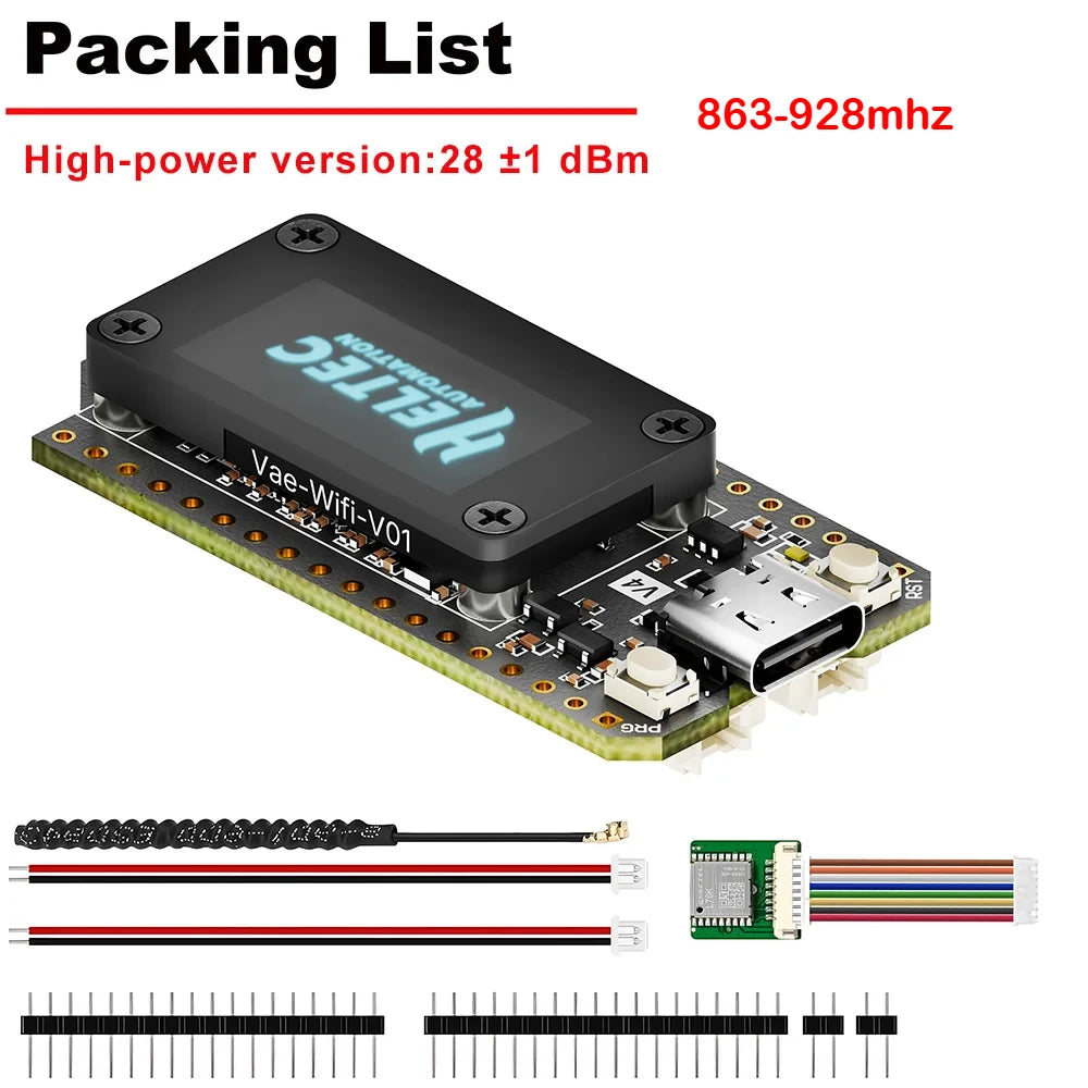 Heltec WiFi LoRa 32 V4 GNSS ESP32 Dev Board - SX1262 LoRa, WiFi, BLE, OLED & 863–928MHz