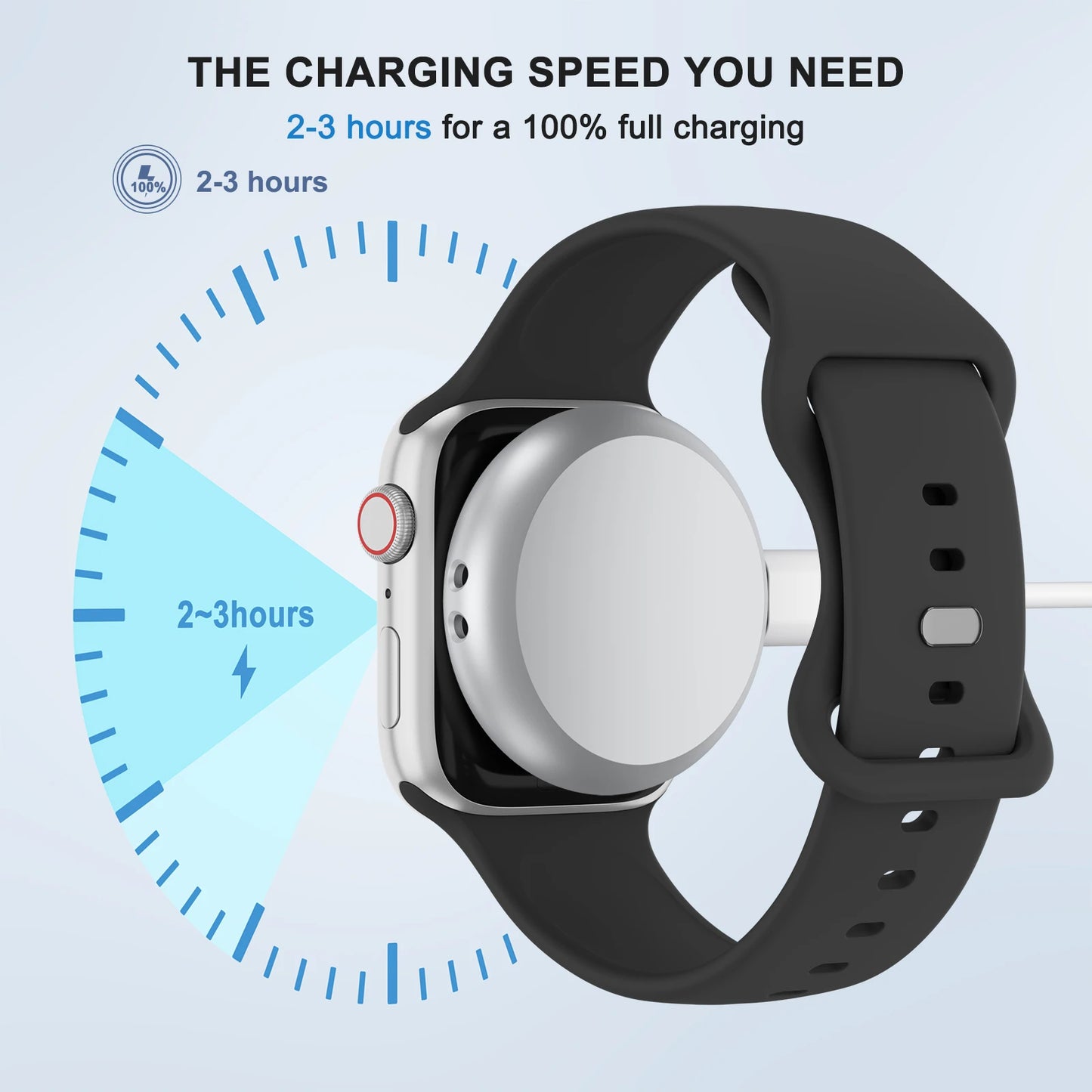 Portable Magnetic Apple Watch Charger with Lanyard – Dock Holder for Ultra 1/2, Series 10–1 & SE Smartwatch Charging Cableless Power Bank Style
