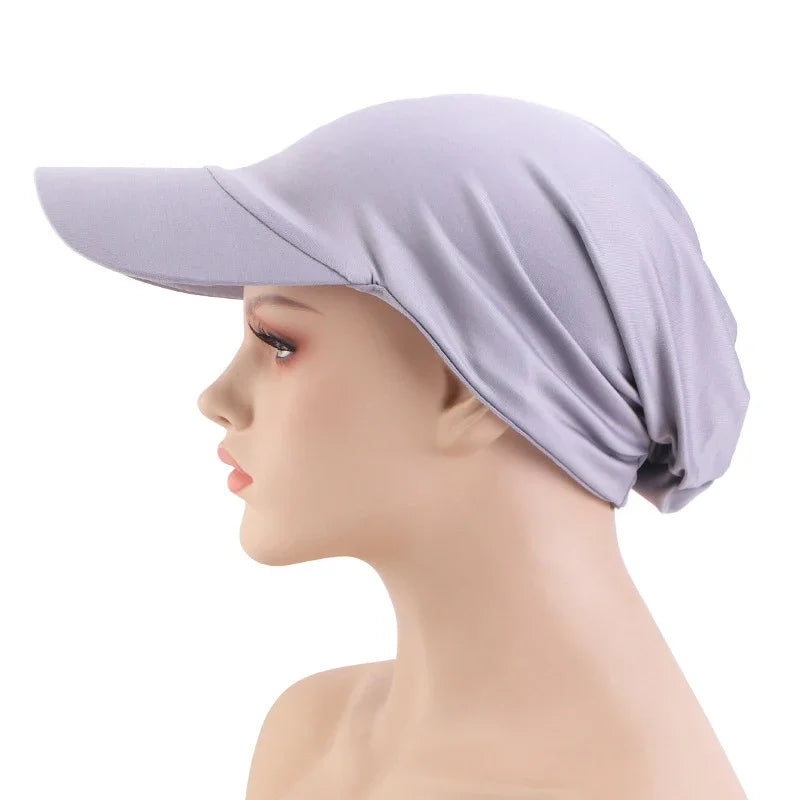 Muslim Women’s Turban Hijab Baseball Cap – Wide Brim Sun Hat, Sports Bonnet & Outdoor Headscarf for Sun Protection