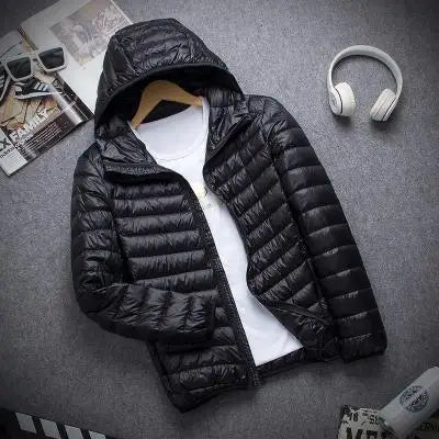 Men's Autumn & Winter Down Jacket – Fashion Hooded Slim Fit, Super Light & Warm Coat