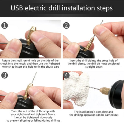 Mini Handheld USB Electric Drill – DIY Engraving Tool for Epoxy Resin, Jewelry Making & Wood Craft Precision Work