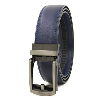 Genuine Leather Men’s Belt - Cowhide Luxury Automatic Buckle Business Casual Designer Waist Belt