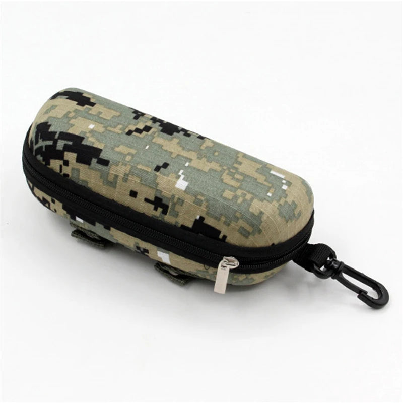 Camouflage Outdoor Sports Glasses Case – Thickened Zipper Sunglasses Storage Box, Anti-Stress & Military Portable