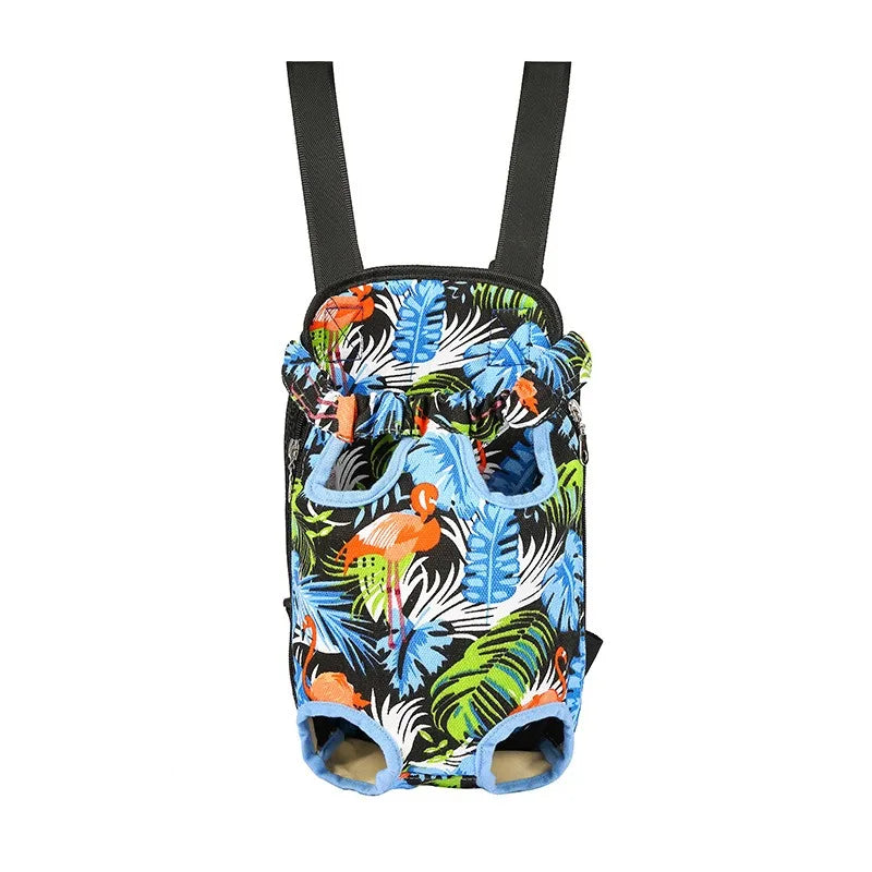 Pet Travel Backpack – Breathable Outdoor Portable Chest Bag for Cats & Dogs, Four-Legged Pet Carrier