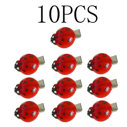 Ladybug Hair Clips 10Pcs - Cute Animal Insect Hair Accessories for Girls and Kids