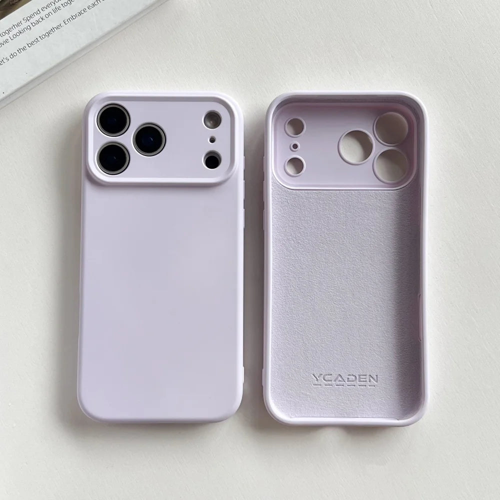 Liquid Silicone iPhone Case - Matte Soft Candy Color Cover for iPhone 11–18, 16e, Air, Plus & Pro Max Models
