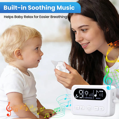 Baby Electric Nasal Aspirator - Rechargeable Infant Nose Cleaner with Built-In Music and Nursery Rhymes