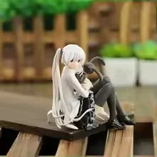 Cute Anime Lady Doll with Rabbit - 10cm Collectible Figure for Birthday Gifts & Home Decor