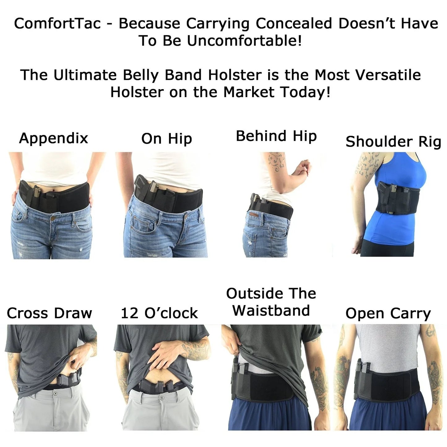 Tactical Hidden Belly Gun Holster – Portable Concealed Carry Waistband Belt for Outdoor Hunting, Shooting & Defense