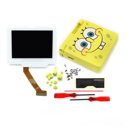 HISPEEDIDO V5 Laminated GBA IPS Backlight Screen Kit — Easy Install with Shell for GameBoy Advance SP, No Cutting Needed