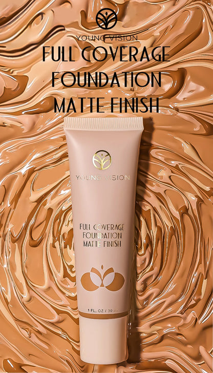 30ml Matte Liquid Foundation Cream – Long-Wear, Oil-Control, Full Coverage Waterproof Concealer for Wheat Tone Makeup