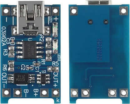 10PCS 5V 1A 18650 Lithium Battery Charging Board - TP4056 Mini/Micro USB Type-C Module with Protection