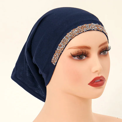 Women’s Modal Cotton Hijab Undercap - Soft Stretchy Diamond Bonnet for Muslim Headscarf & Turban Styling