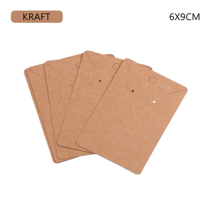 50PCS Jewelry Display Cards — Self-Seal Cardboard Hang Tags for Earrings & Necklaces, Jewelry Organizer Packaging
