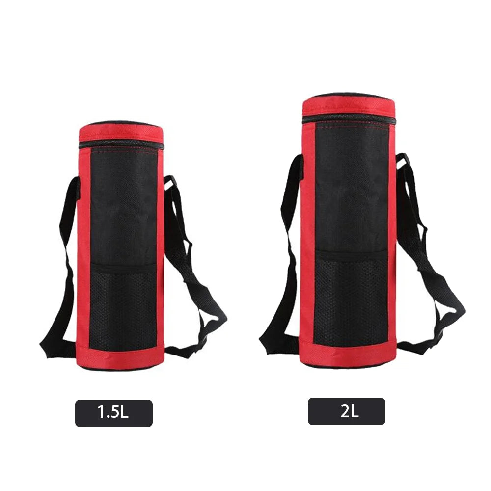 1L/2L Insulated Water Bottle Cooler Bag - Oxford Cloth Refrigerated Storage Pouch for Travel, Hiking & Climbing