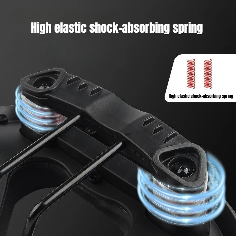 Bicycle Saddle Cushion - Wide Thick Shock-Absorbing Comfortable Seat for MTB, Touring & E-Bikes