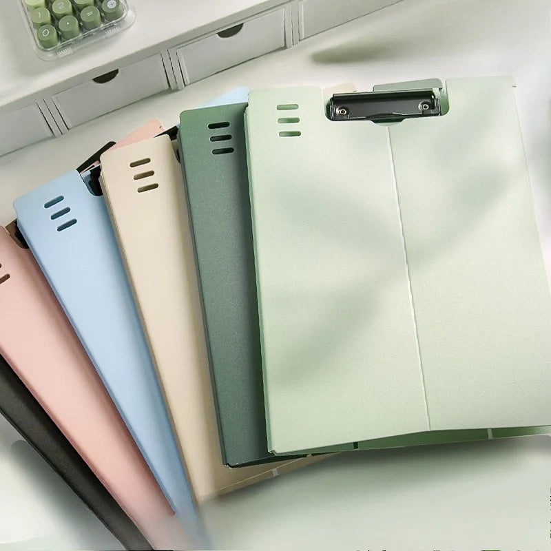 A4 Document Folder with Stand - Collapsible File Booklet & Vertical Writing Board Holder