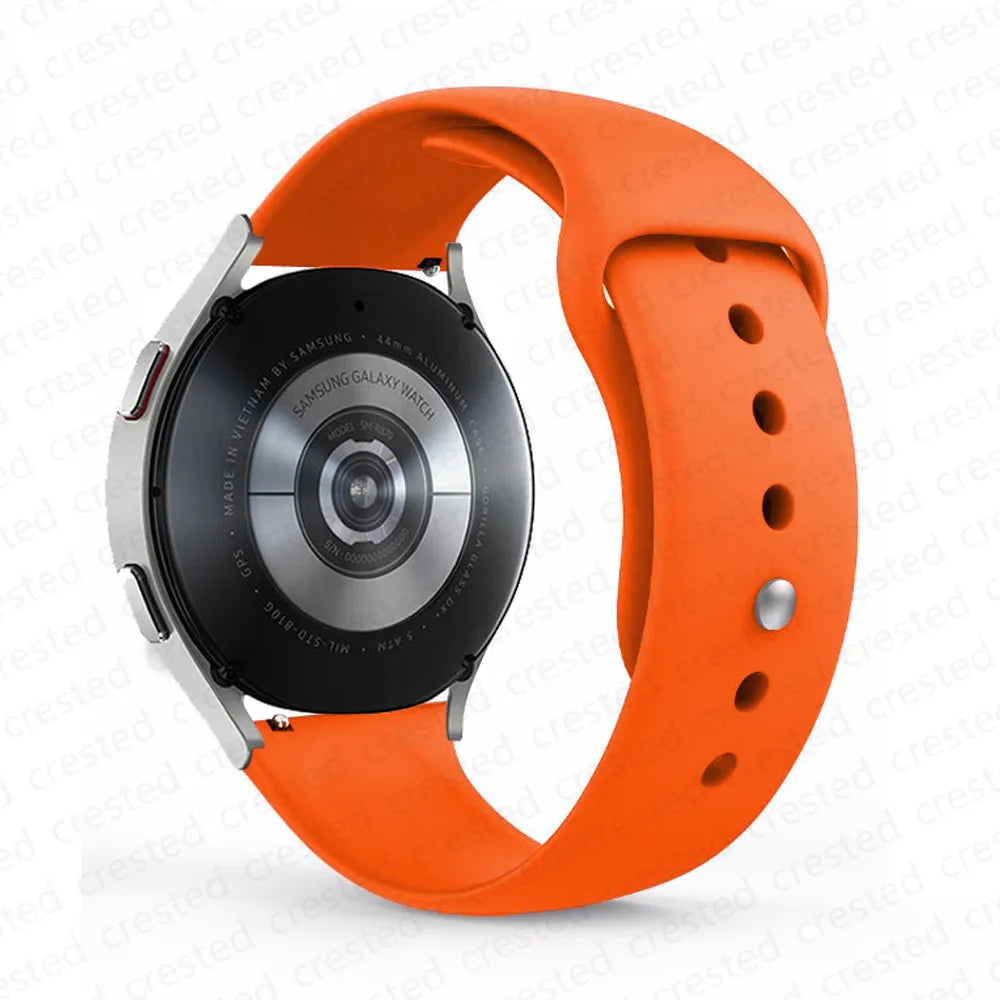 20mm/22mm Silicone Watch Strap – Compatible with Samsung Galaxy Watch 7/6/4 Classic, 5 Pro, 3, Active 2, Gear S3 & Huawei GT 2e/3/4 Bands