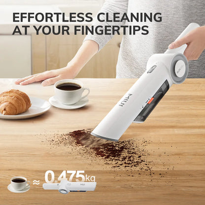 Portable Handheld Vacuum Cleaner – Multi-Function Lightweight Cleaner for Pet Hair, Home & Car, White