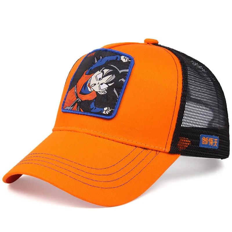 Dragon Ball Anime Baseball Cap - Goku Vegeta Buu Mesh Hip Hop Hat for Summer Casual Wear