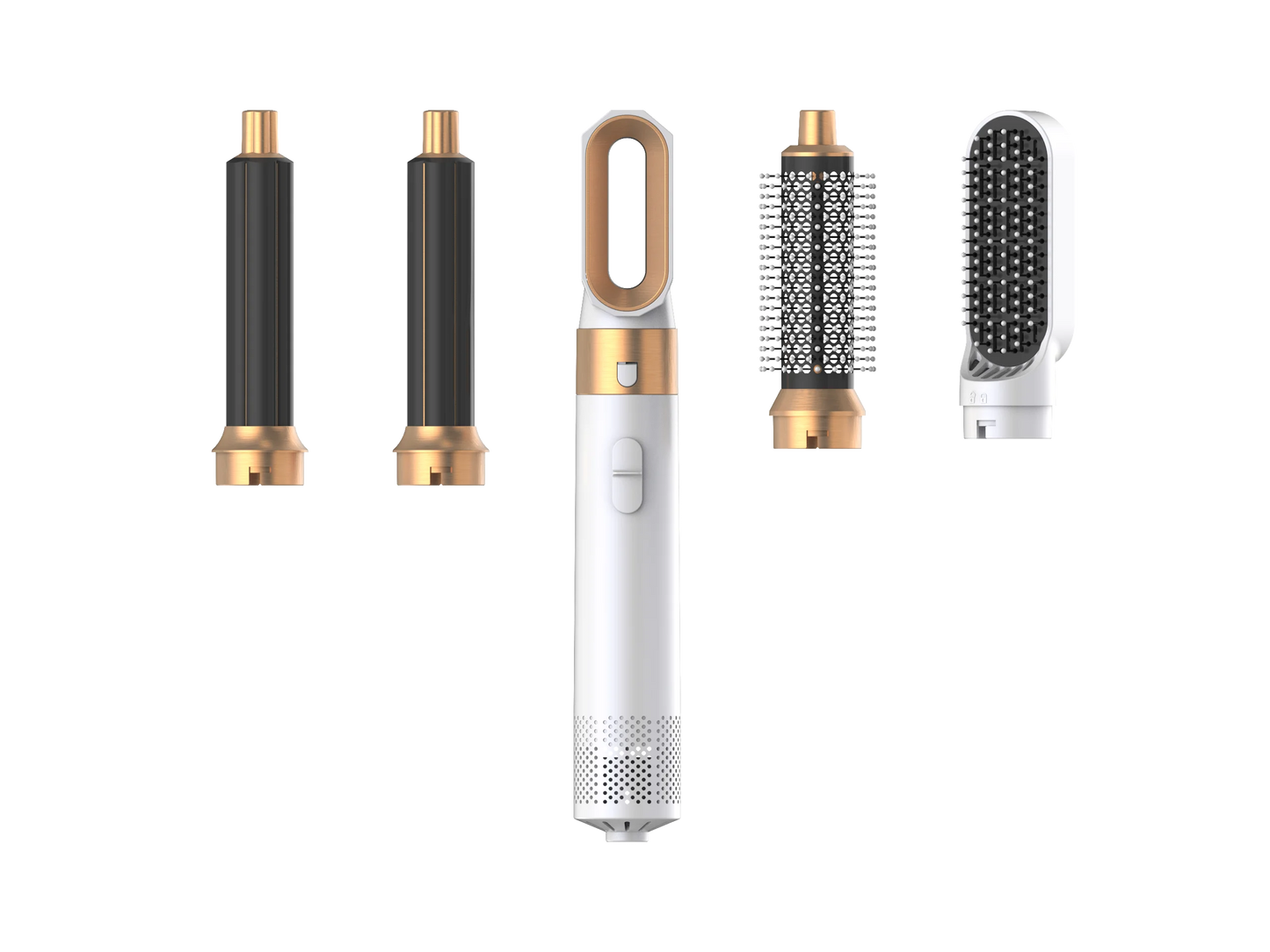 5 in 1 Low Noise Hair Styler – Professional Curling, Straightening & Drying Hot Air Brushes | 1000W