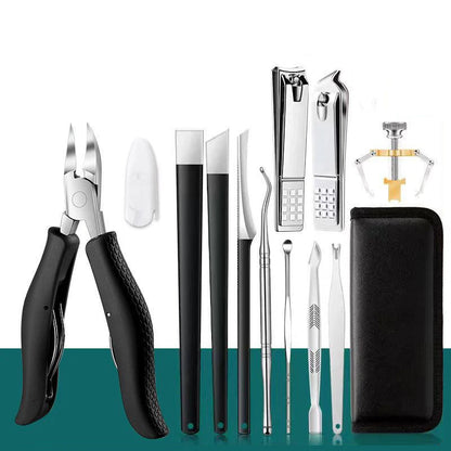 Nail Clipper Set for Ingrown Toenails — Paronychia Correction Nippers, Pedicure & Manicure Tools with Dead Skin Scissors