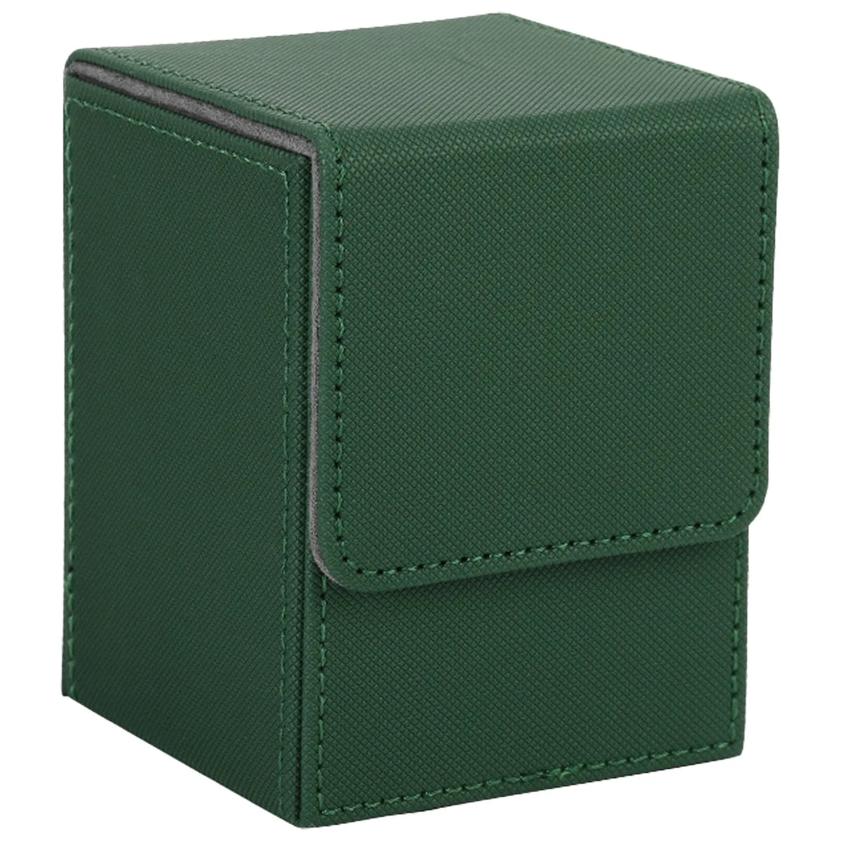 Leather Trading Card Deck Box - Single-Sleeve Storage Case for 100+ Cards
