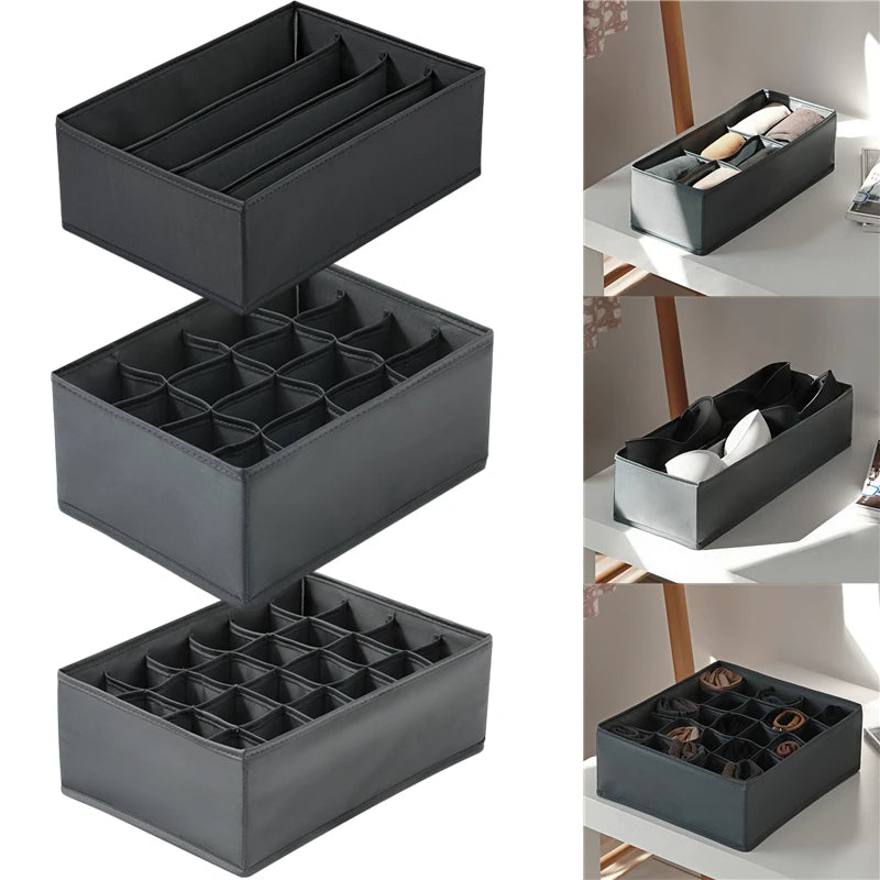 Underwear & Socks Organizer Box – Drawer Dividers for Bras, Pants, Scarves, Ties, Jeans, and Clothing Storage