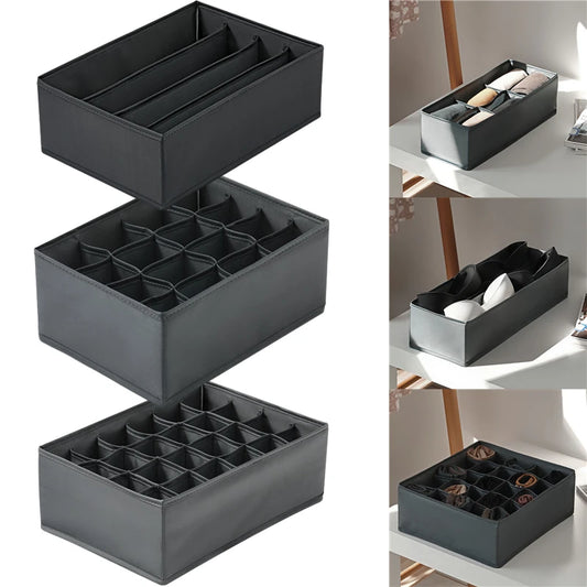 Underwear & Socks Organizer Box – Drawer Dividers for Bras, Pants, Scarves, Ties, Jeans, and Clothing Storage